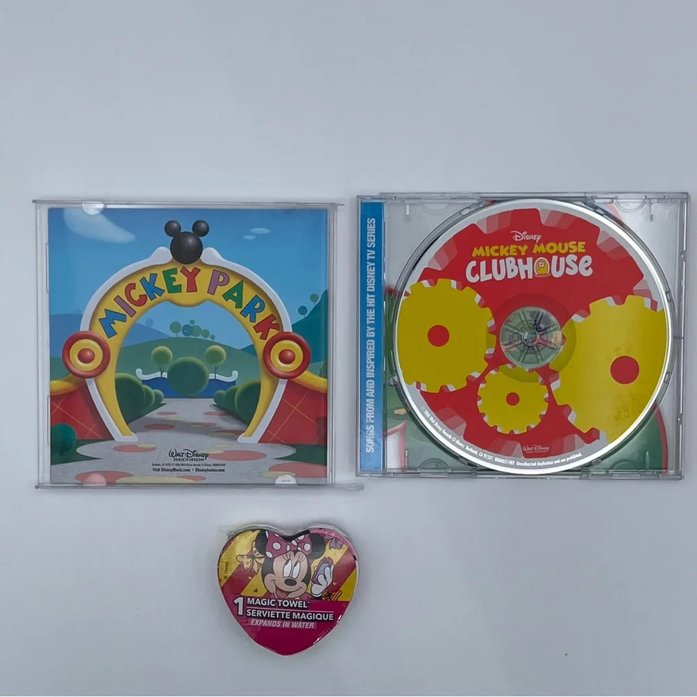 Disney Junior Mickey Mouse Clubhouse CD + Minnie Magic Towel Bundle